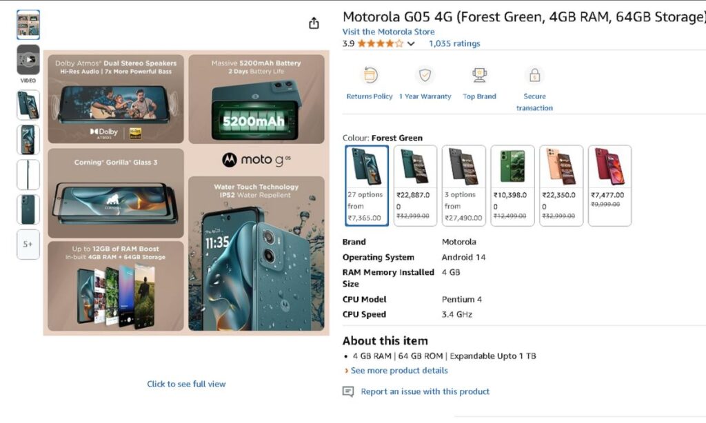 Motorola G05 5G Now Available for Just ₹6,550 on Amazon with Bank & Exchange Offers 2 Motorola G05